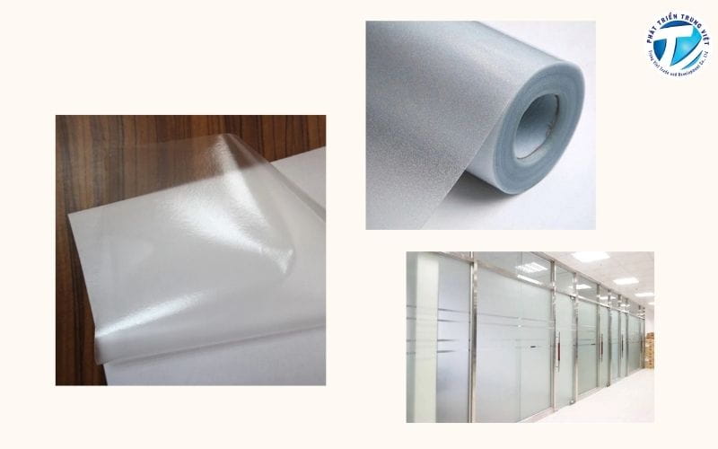 Decal sần dán kính mặt mờ